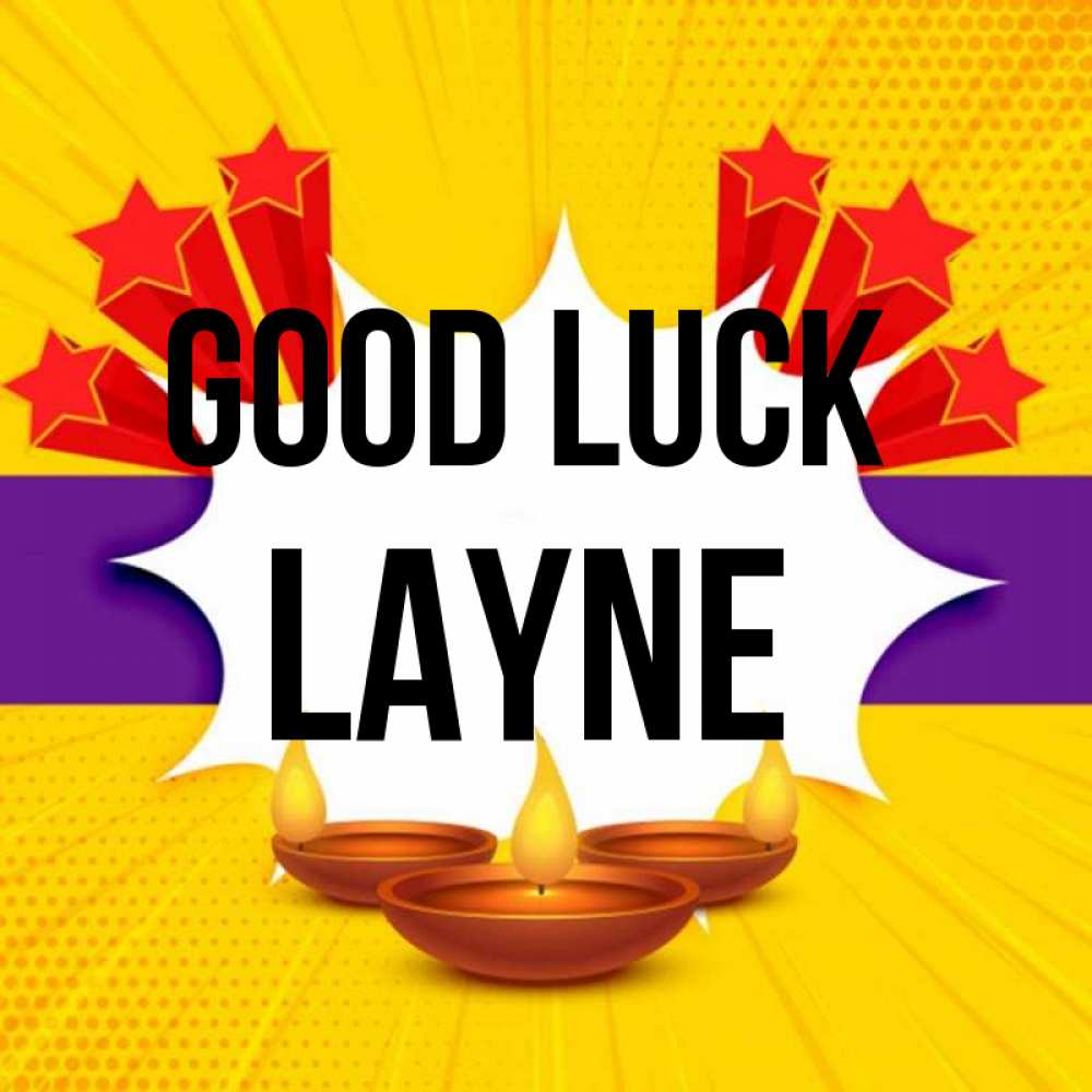 Greetings card с именем, Layne Good luck векторное изображение Greetings with text for free download 