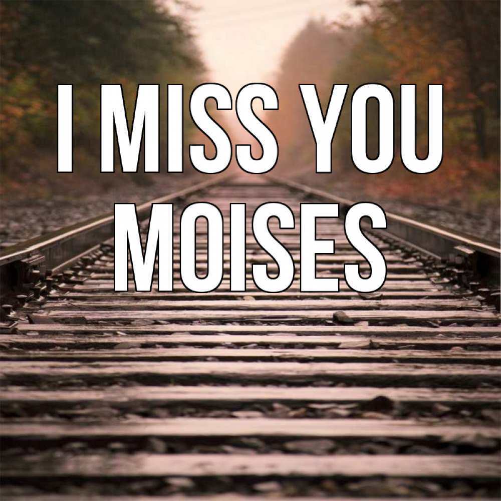 Greetings card с именем, Moises I miss you приезжай Greetings with text for free download 