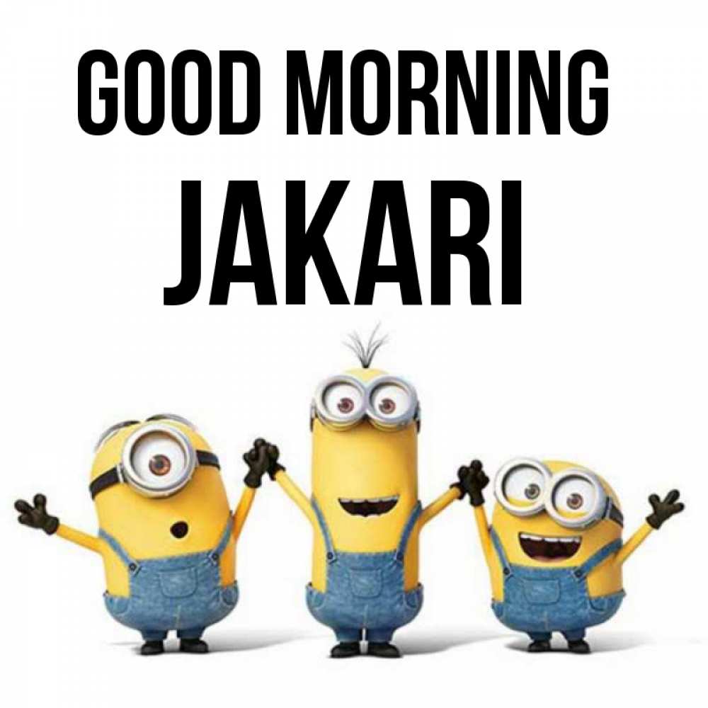 Greetings card с именем, Jakari Good morning бодренького утра Greetings with text for free download 