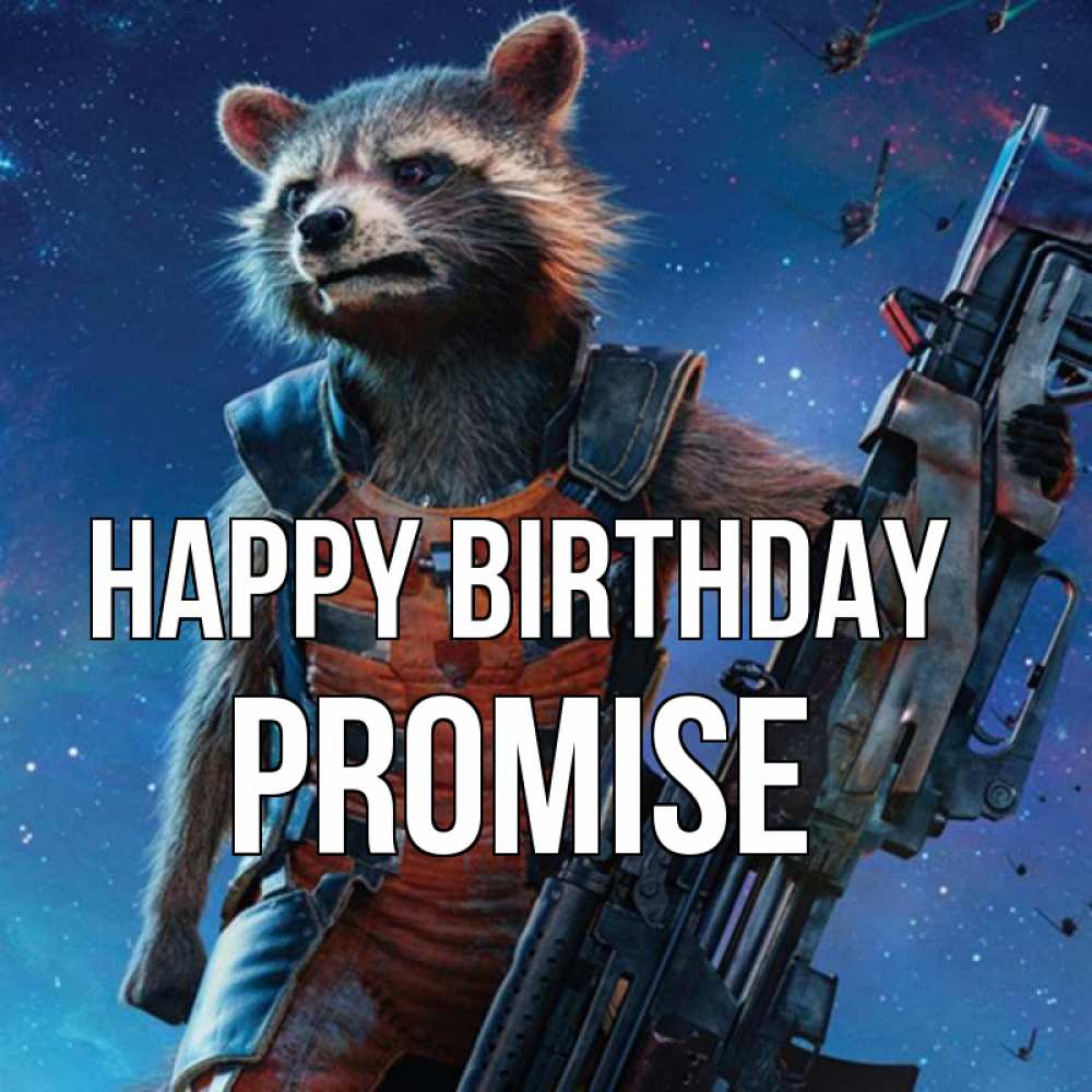 Greetings card с именем, Promise Happy Birthday реактивный Рокета Greetings with text for free download 