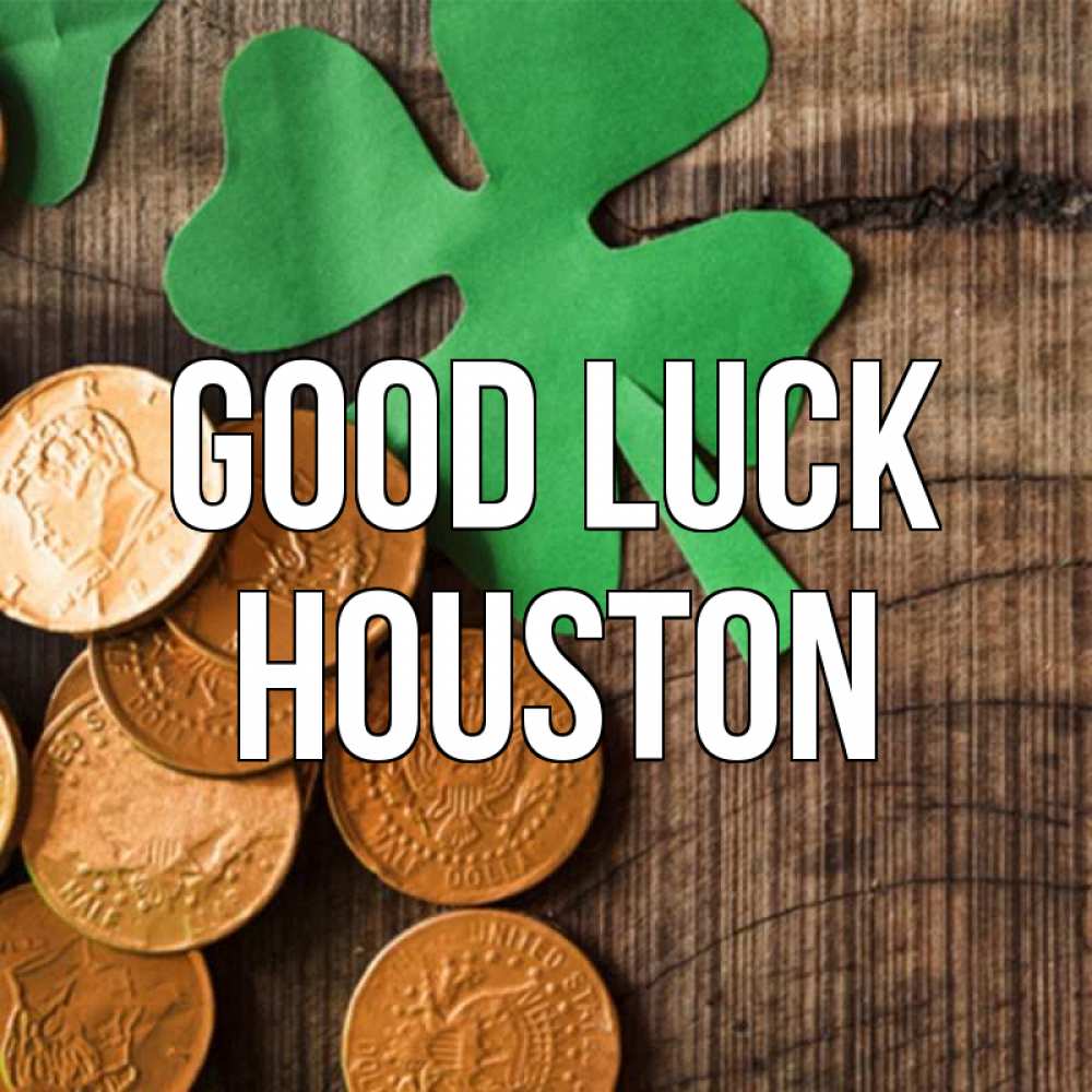 Greetings card с именем, Houston Good luck деревянный фон Greetings with text for free download 