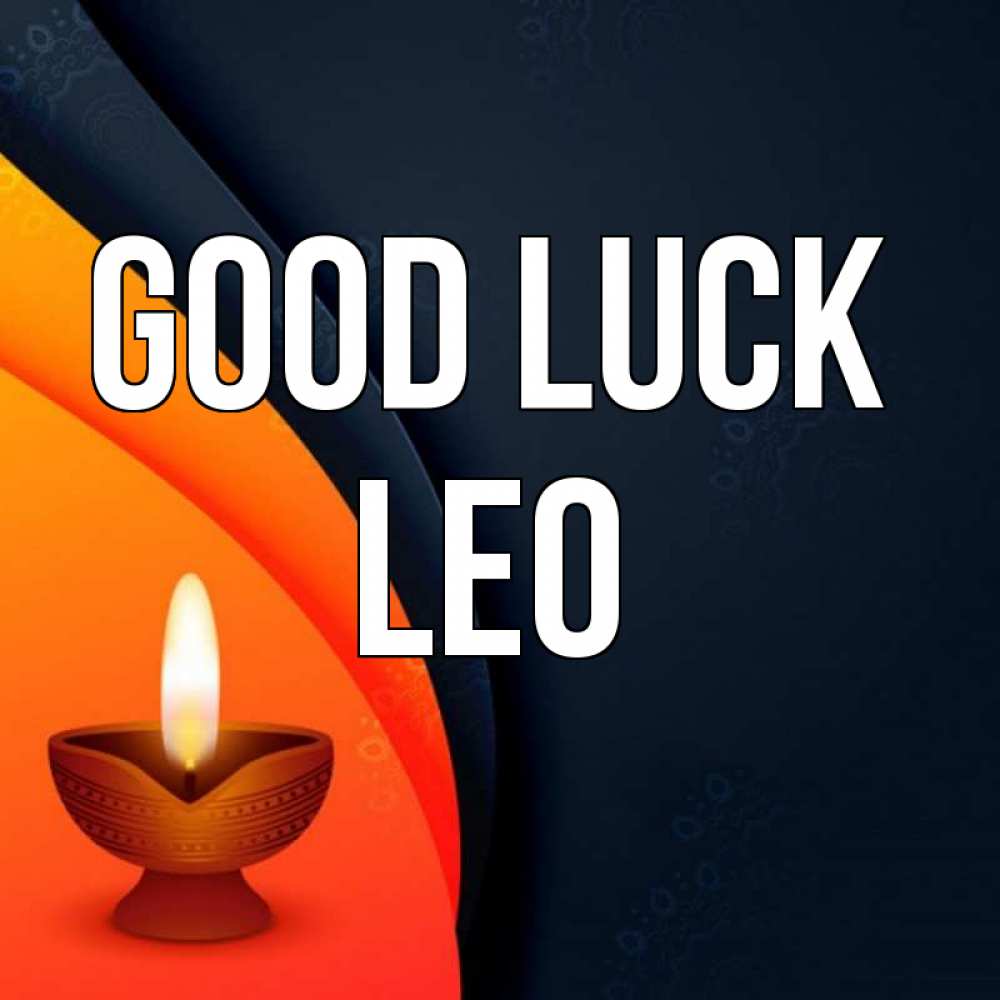 Greetings card с именем, Leo Good luck абстрактный фон Greetings with text for free download 