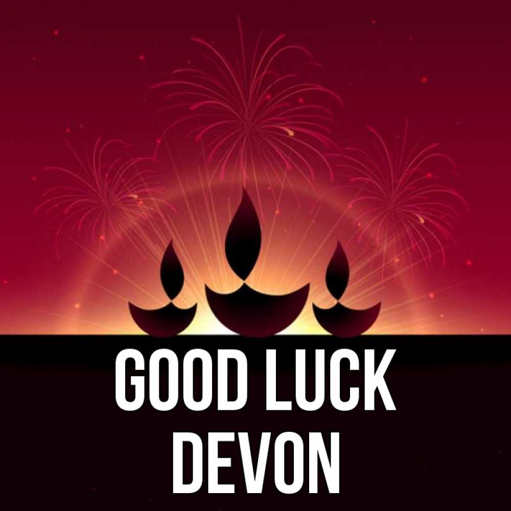 Greetings card с именем, Devon Good luck праздник Greetings with text for free download 