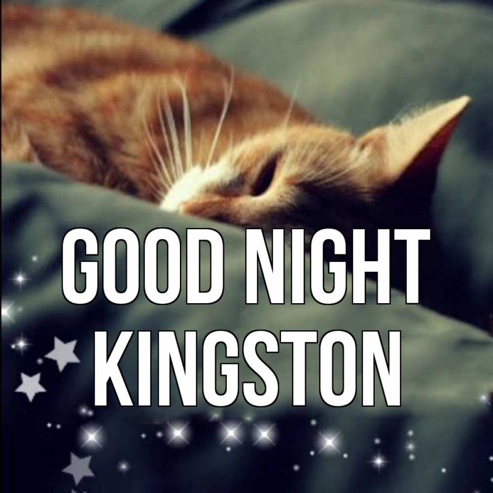 Greetings card с именем, Kingston Good night кроватка Greetings with text for free download 