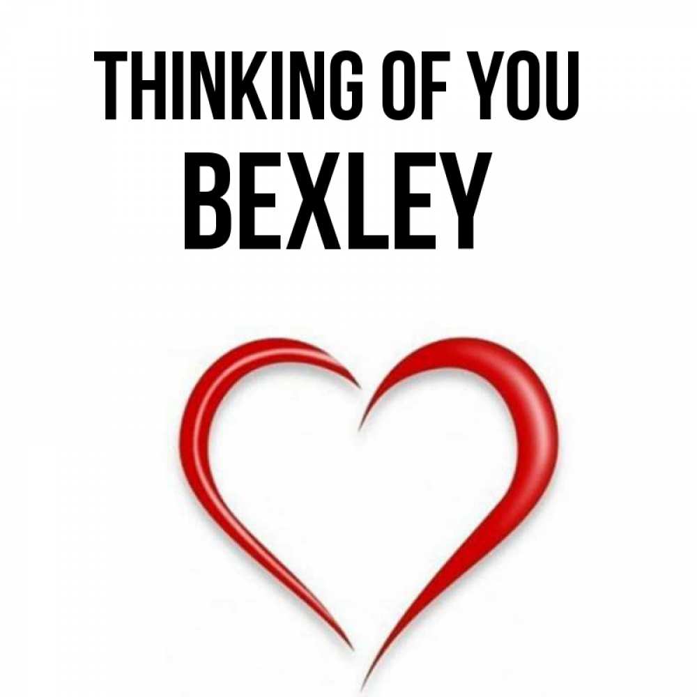 Greetings card с именем, Bexley Thinking of you для возлюбленной Greetings with text for free download 