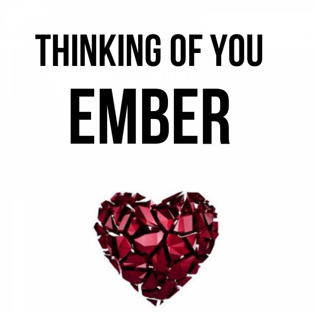 Greetings card с именем, Ember Thinking of you рубиновое 1 Greetings with text for free download 