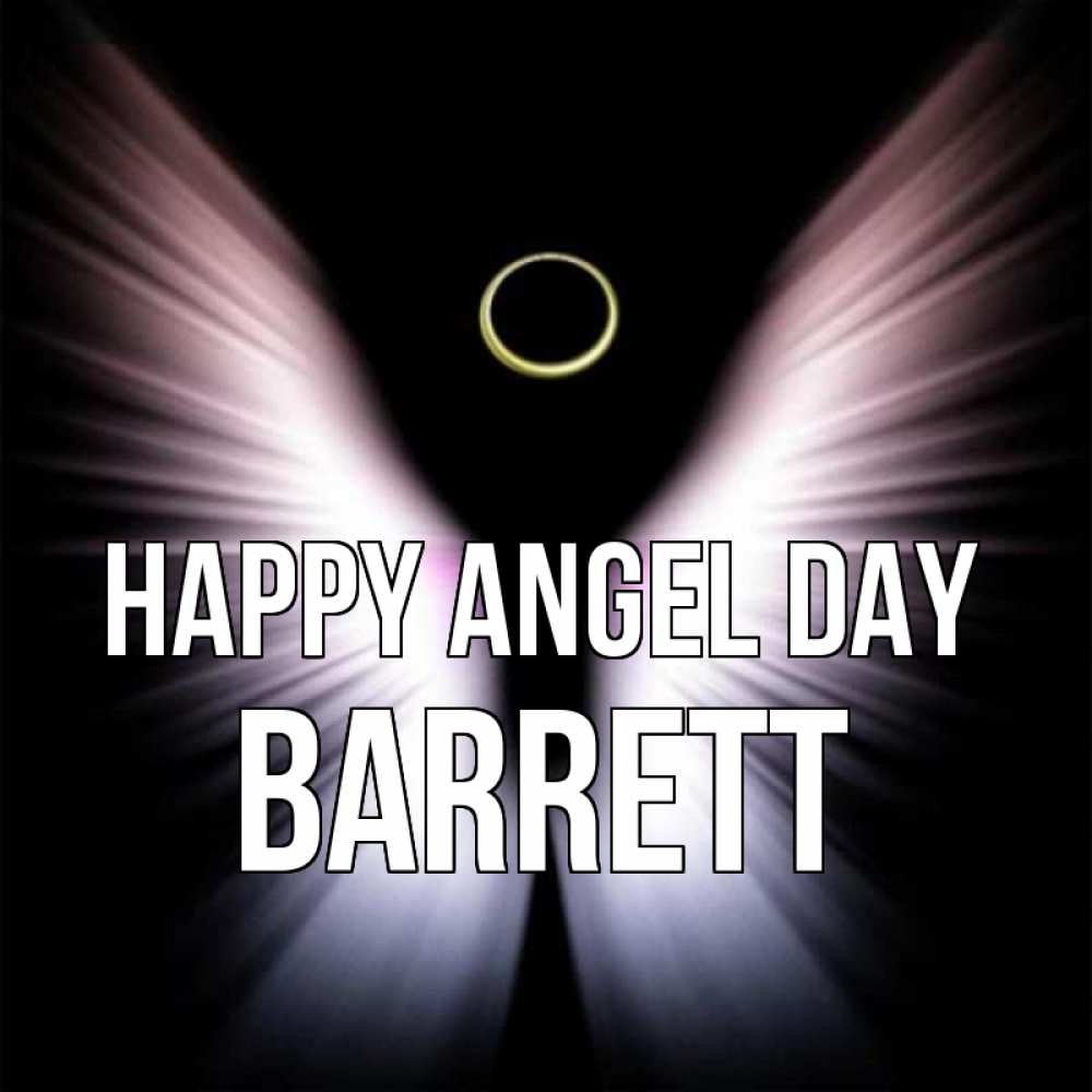 Greetings card с именем, Barrett happy angel day ангел из света Greetings with text for free download 