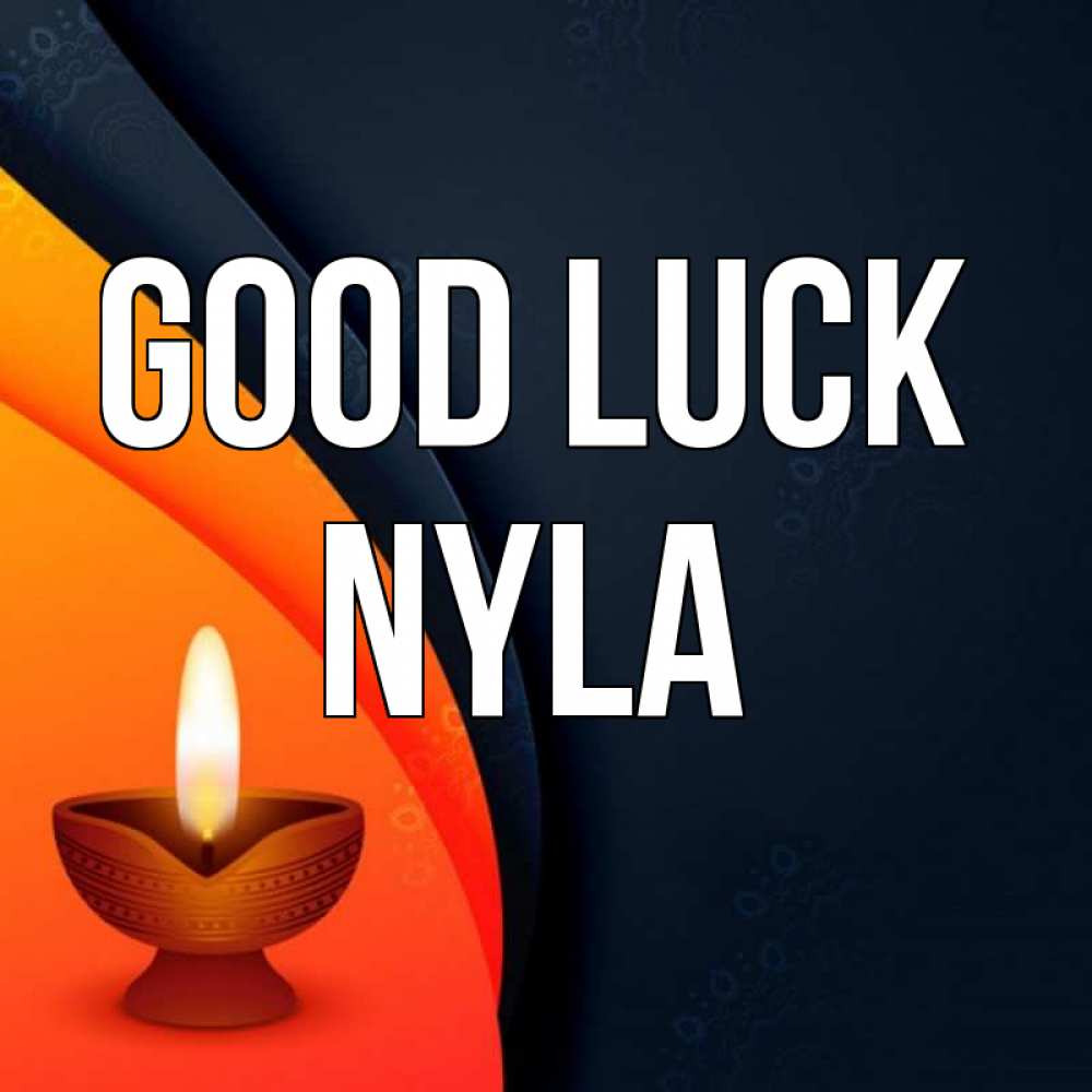 Greetings card с именем, Nyla Good luck абстрактный фон Greetings with text for free download 