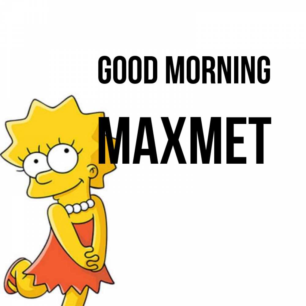 Greetings card с именем, МАХМЕТ Good morning в платье и ожерелье Greetings with text for free download 