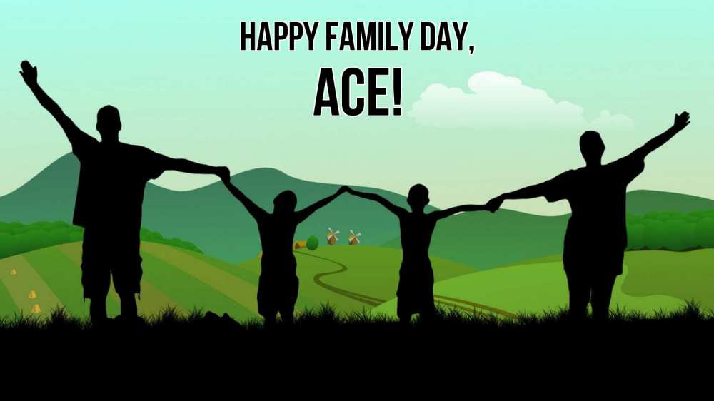 Greetings card с именем, Ace happy family day с днем семьи Greetings with text for free download 