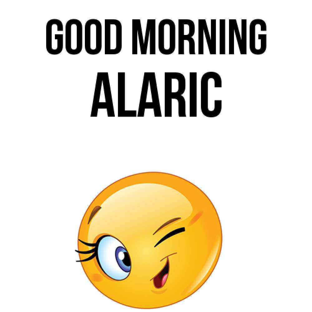 Greetings card с именем, Alaric Good morning хорошее настроение Greetings with text for free download 