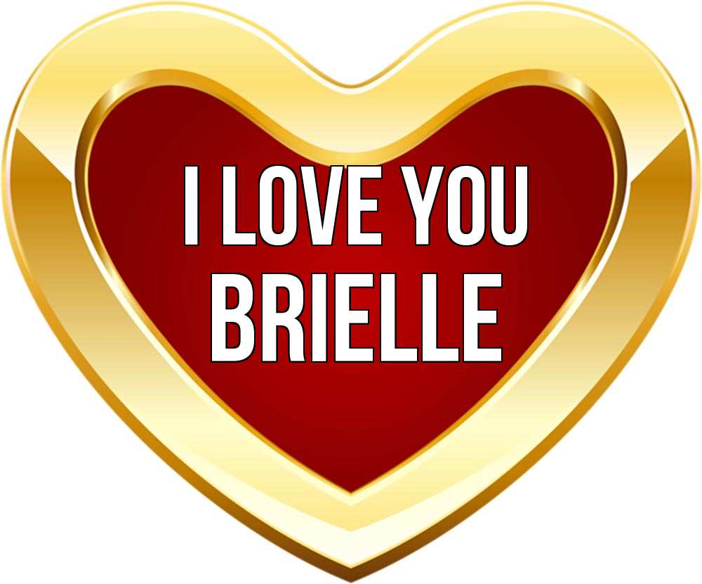 Greetings card с именем, Brielle I love you из краски Greetings with text for free download 
