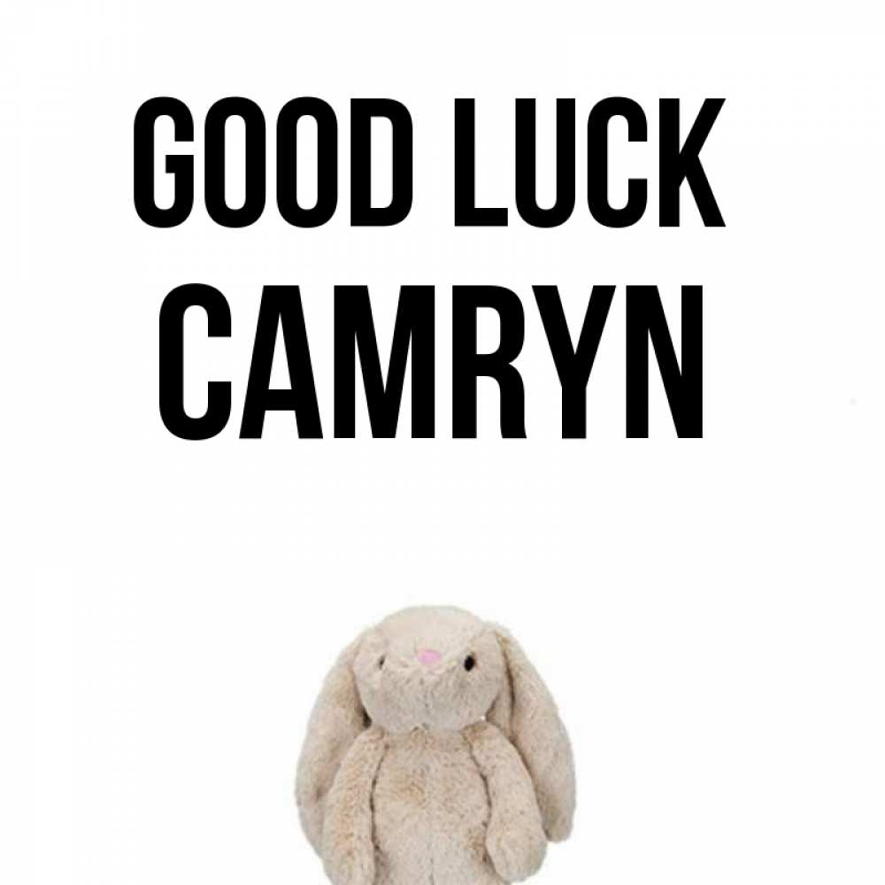 Greetings card с именем, Camryn Good luck сайт создаватель открыток Greetings with text for free download 