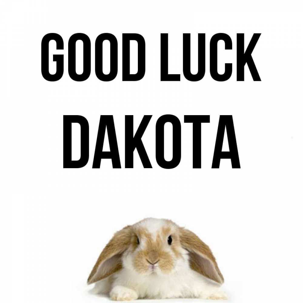 Greetings card с именем, Dakota Good luck открытки с произвольным текстом который можно вставить в открытку и создать ее самостоятельно бесплатно онлайн Greetings with text for free download 