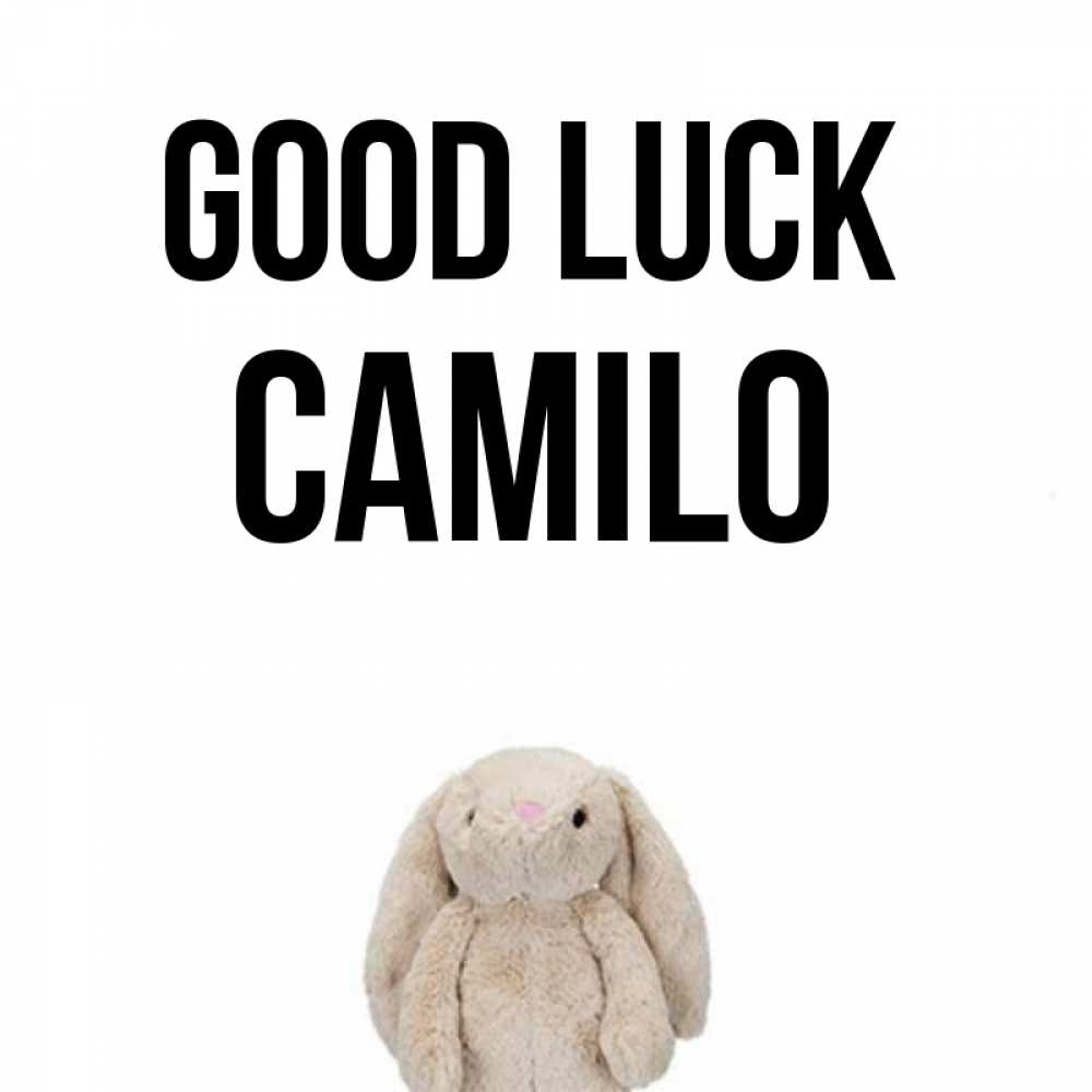 Greetings card с именем, Camilo Good luck сайт создаватель открыток Greetings with text for free download 