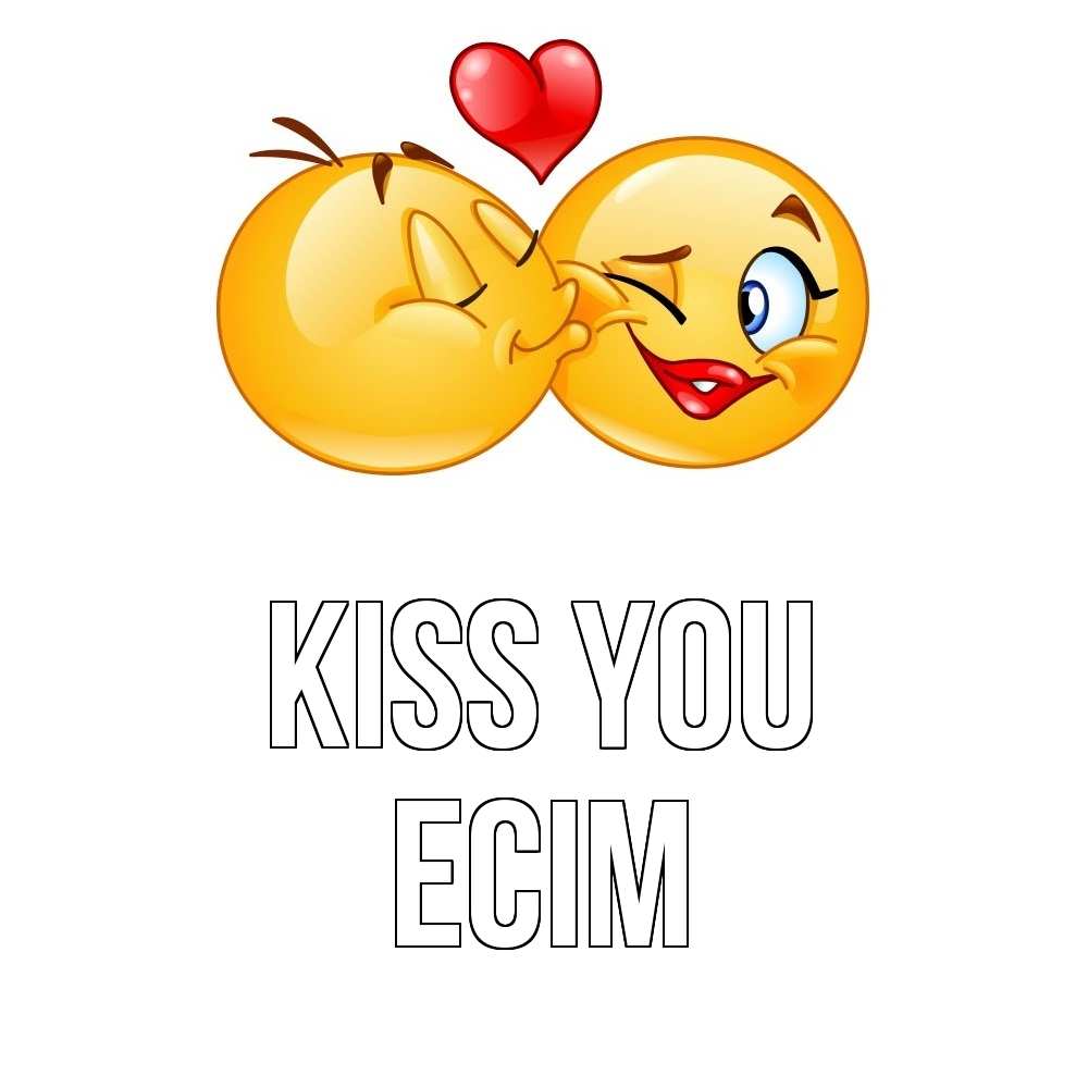 Greetings card с именем, Есім Kiss you губы и белые зубы Greetings with text for free download 