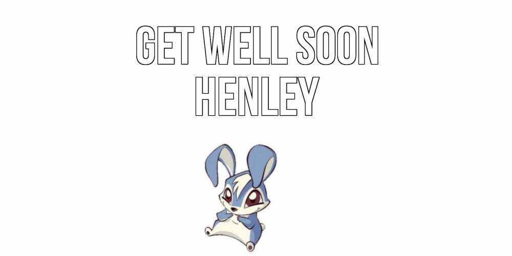 Greetings card с именем, Henley Get well soon серый заяц на открытке про выздоравление Greetings with text for free download 