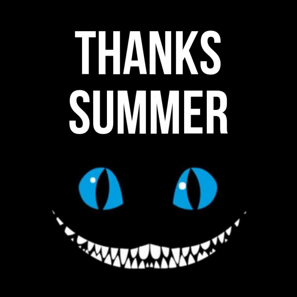 Greetings card с именем, Summer Thanks благодарю от чеширика Greetings with text for free download 