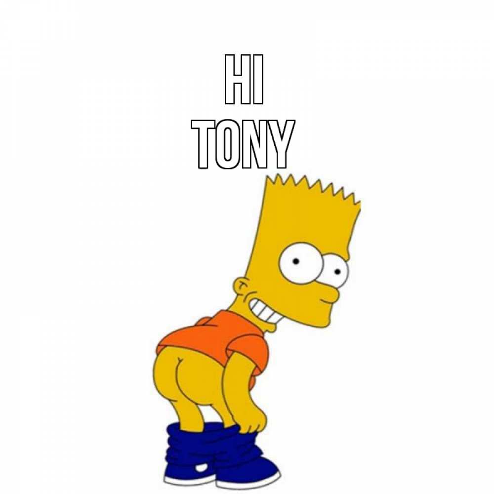 Greetings card с именем, Tony Hi попочка Greetings with text for free download 