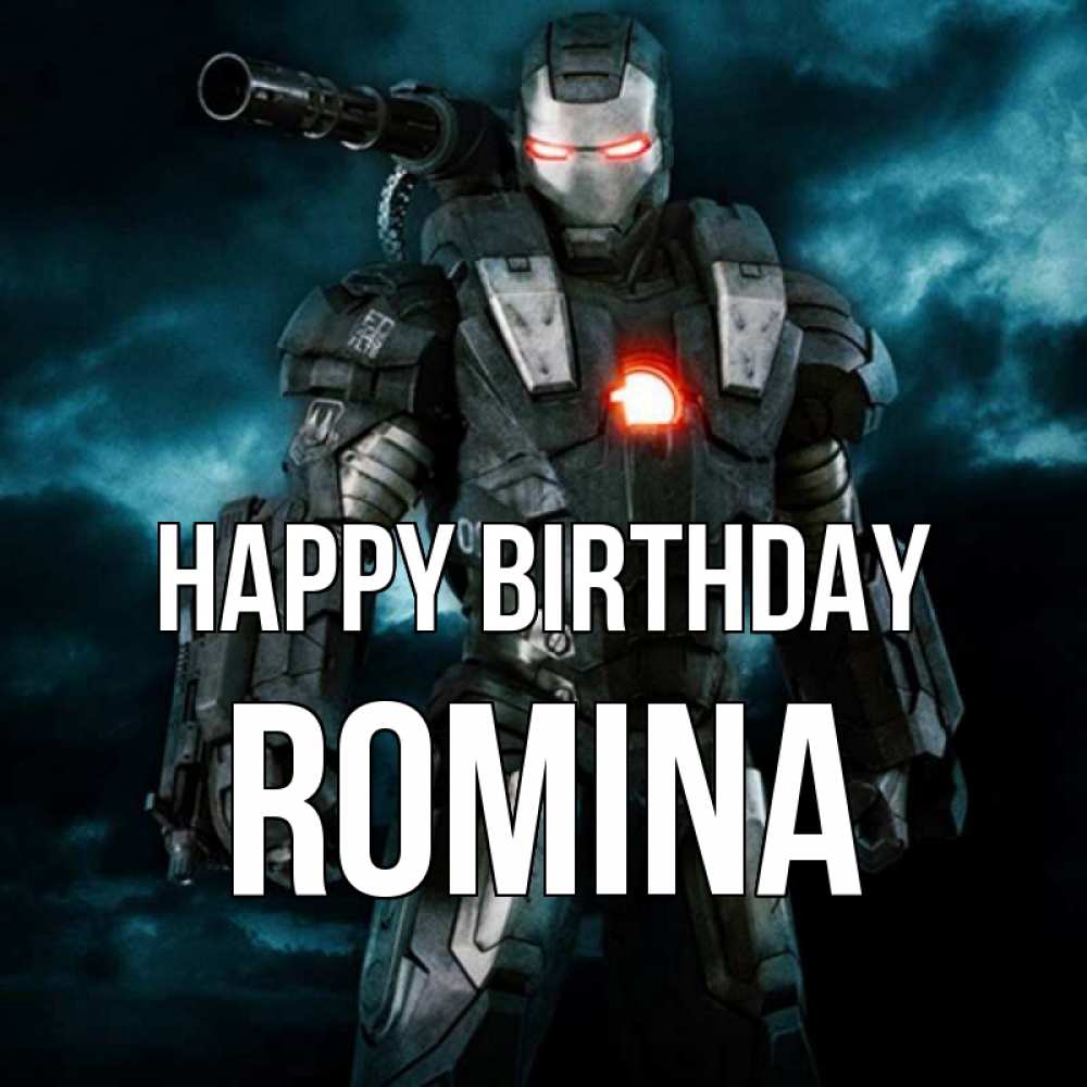 Greetings card с именем, Romina Happy Birthday марвел супергерой в новом костюме Greetings with text for free download 