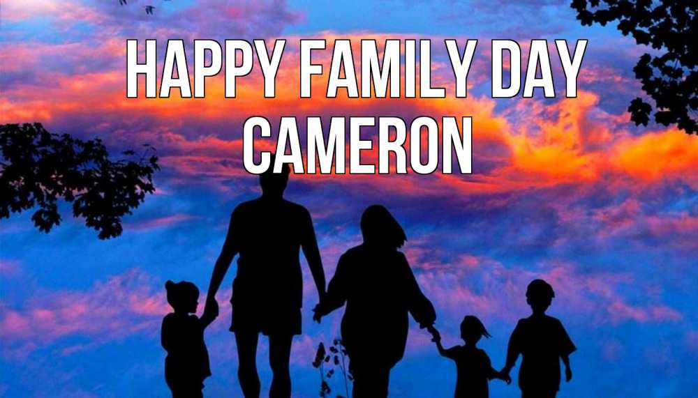 Greetings card с именем, Cameron happy family day семья Greetings with text for free download 