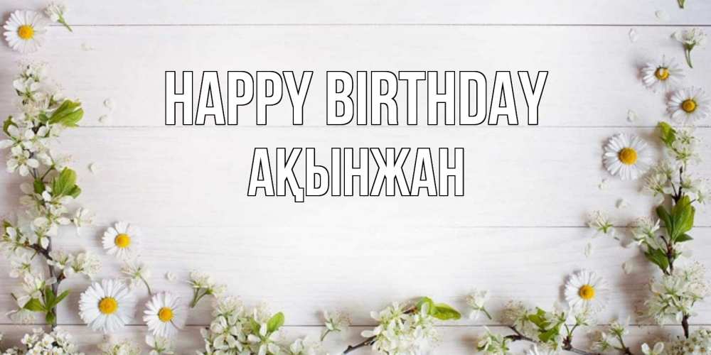 Greetings card с именем, Ақынжан Happy Birthday Воздушные шары Greetings with text for free download 