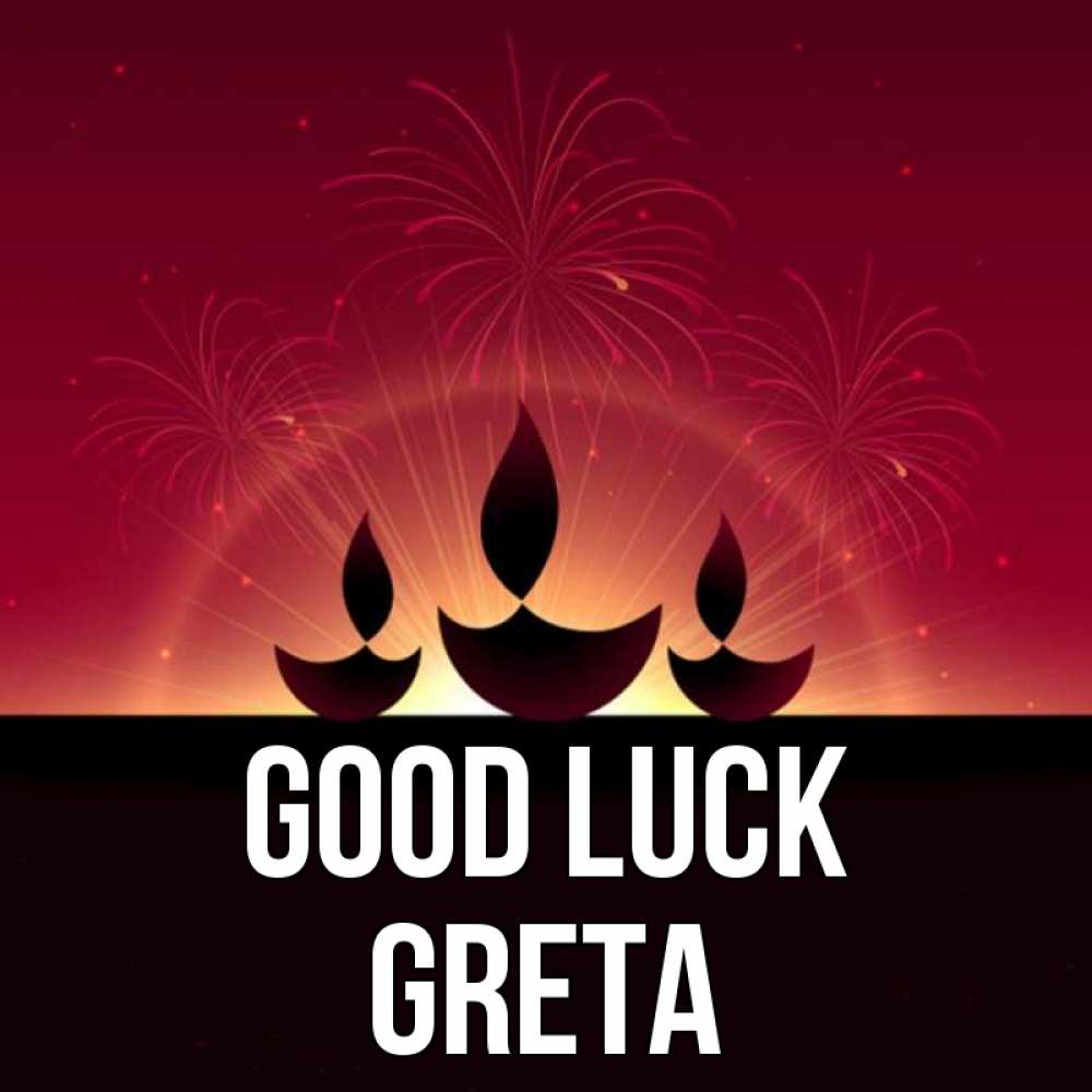 Greetings card с именем, Greta Good luck праздник Greetings with text for free download 