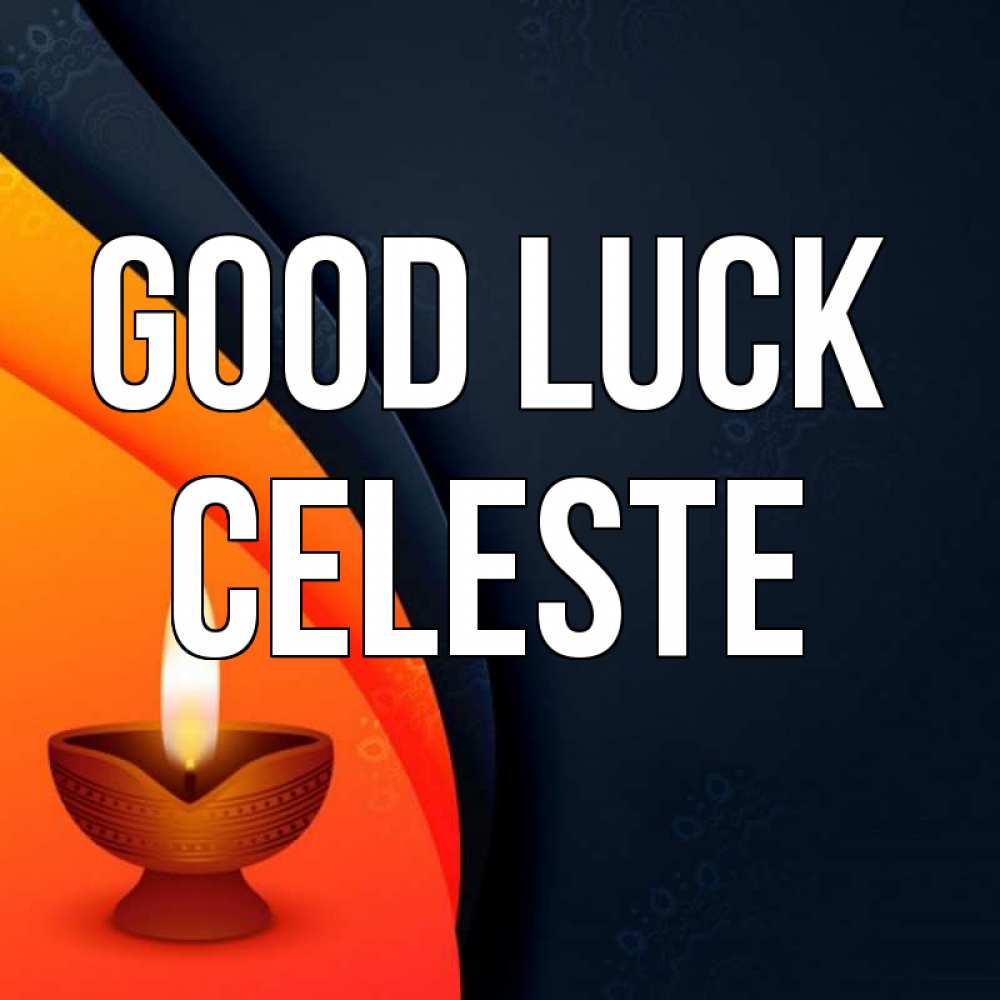 Greetings card с именем, Celeste Good luck абстрактный фон Greetings with text for free download 