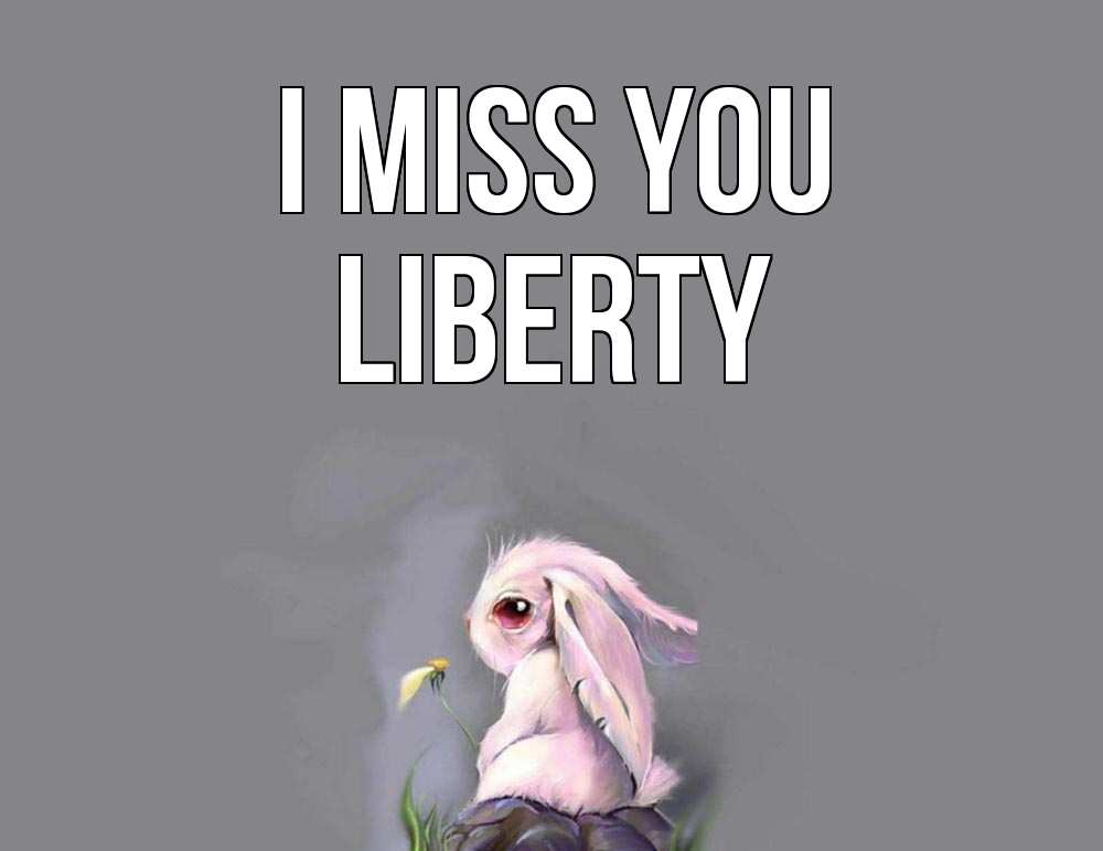 Greetings card с именем, Liberty I miss you заяц Greetings with text for free download 