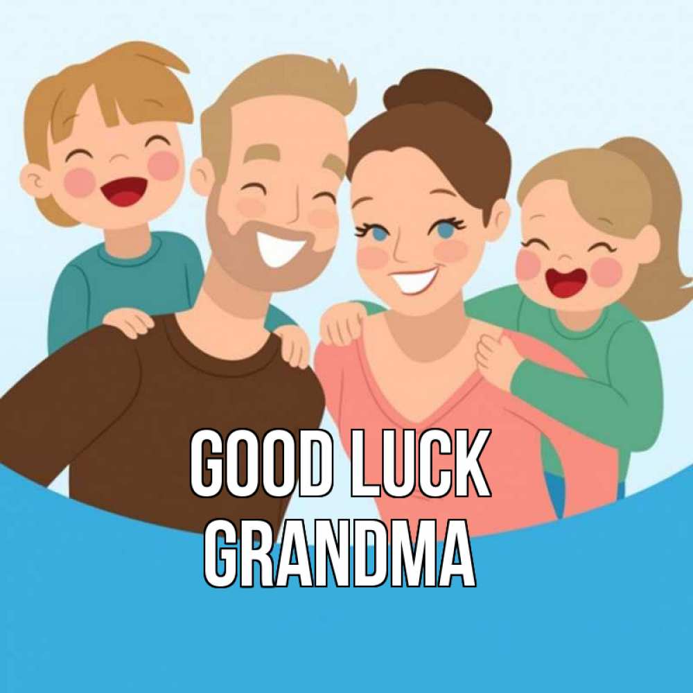 Greetings card с именем, grandma Good luck везения тебе Greetings with text for free download 
