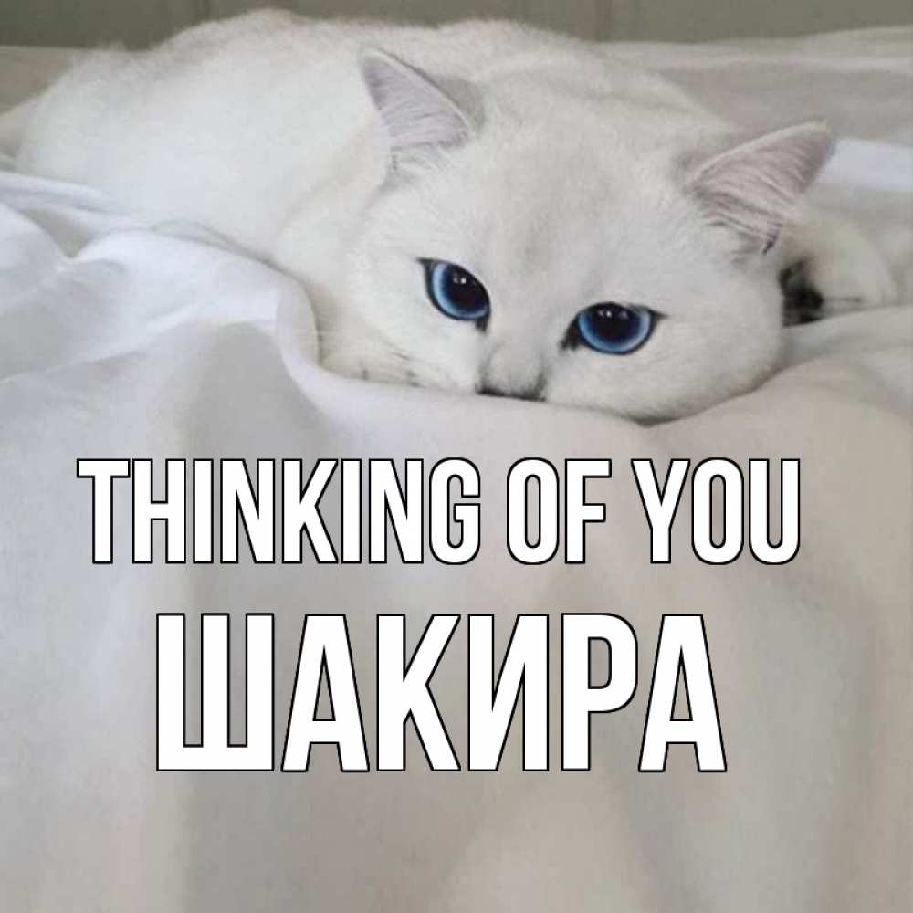 Greetings card с именем, Шакира Thinking of you я очень по тебе скучаю и тоскую Greetings with text for free download 