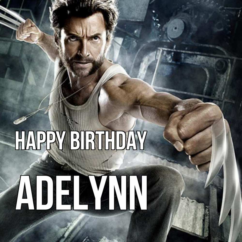 Greetings card с именем, Adelynn Happy Birthday супергерой в ярости Greetings with text for free download 