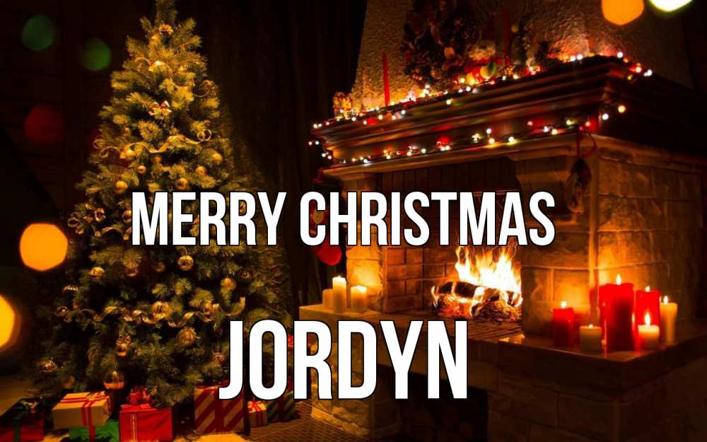 Greetings card с именем, Jordyn Merry Christmas новый год Greetings with text for free download 