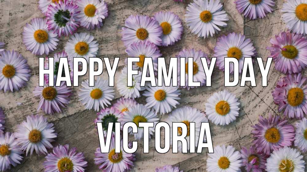 Greetings card с именем, Victoria happy family day с днем семьи Greetings with text for free download 