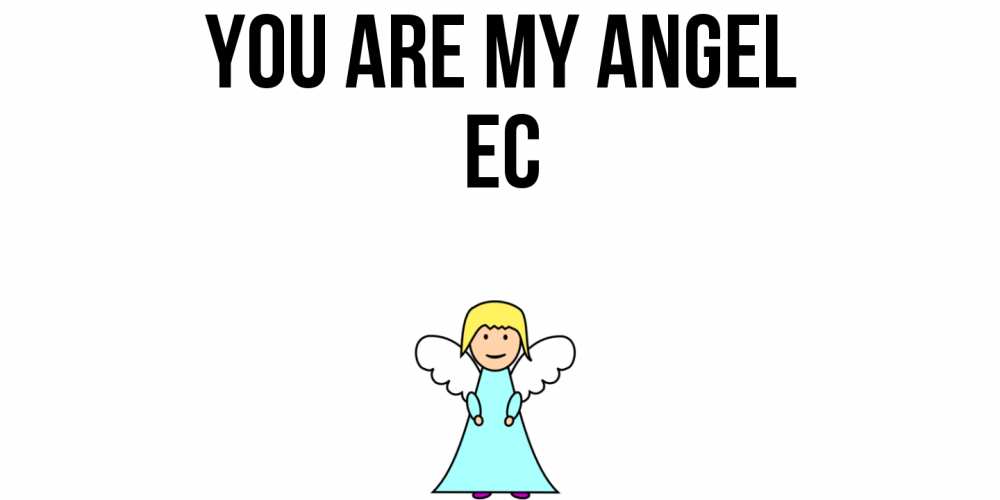Greetings card с именем, Ес You are my angel ангел Greetings with text for free download 