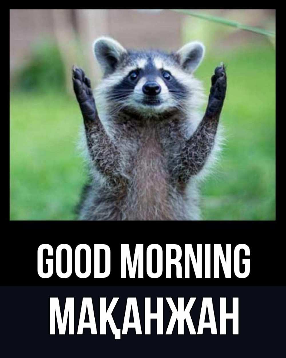 Greetings card с именем, Мақанжан Good morning хорошее настроение утречком Greetings with text for free download 