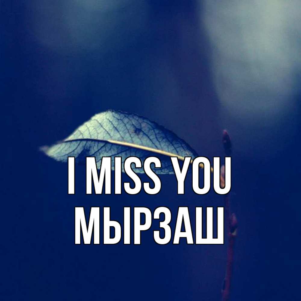 Greetings card с именем, Мырзаш I miss you одна ветка 1 Greetings with text for free download 