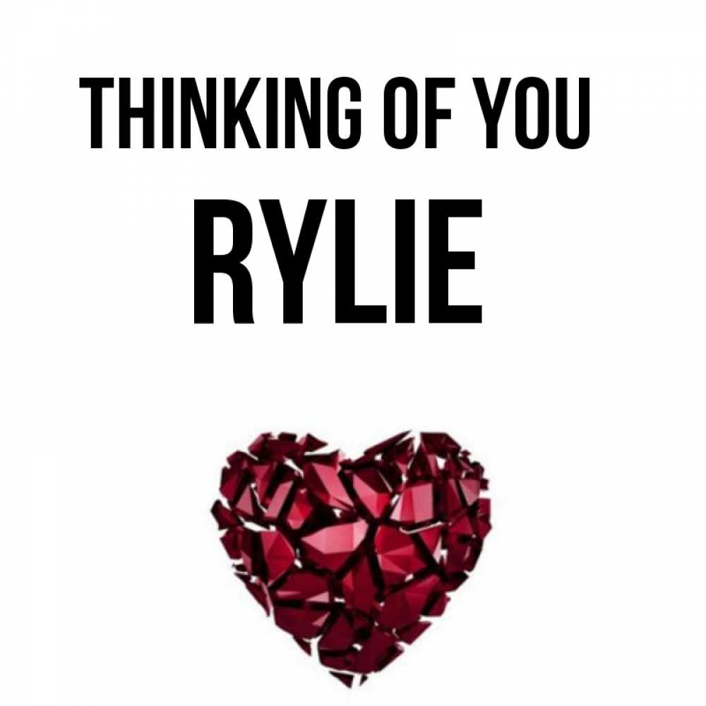 Greetings card с именем, Rylie Thinking of you рубиновое 1 Greetings with text for free download 