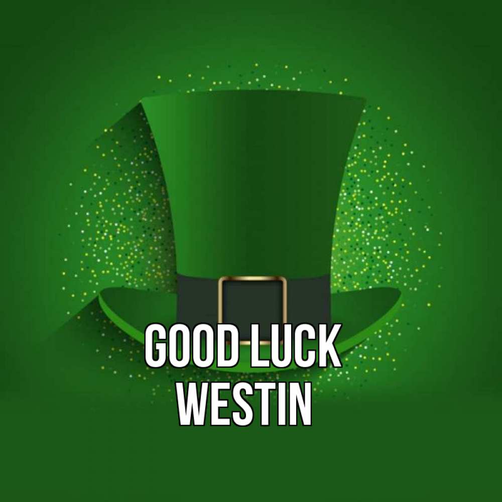 Greetings card с именем, Westin Good luck фокусник Greetings with text for free download 