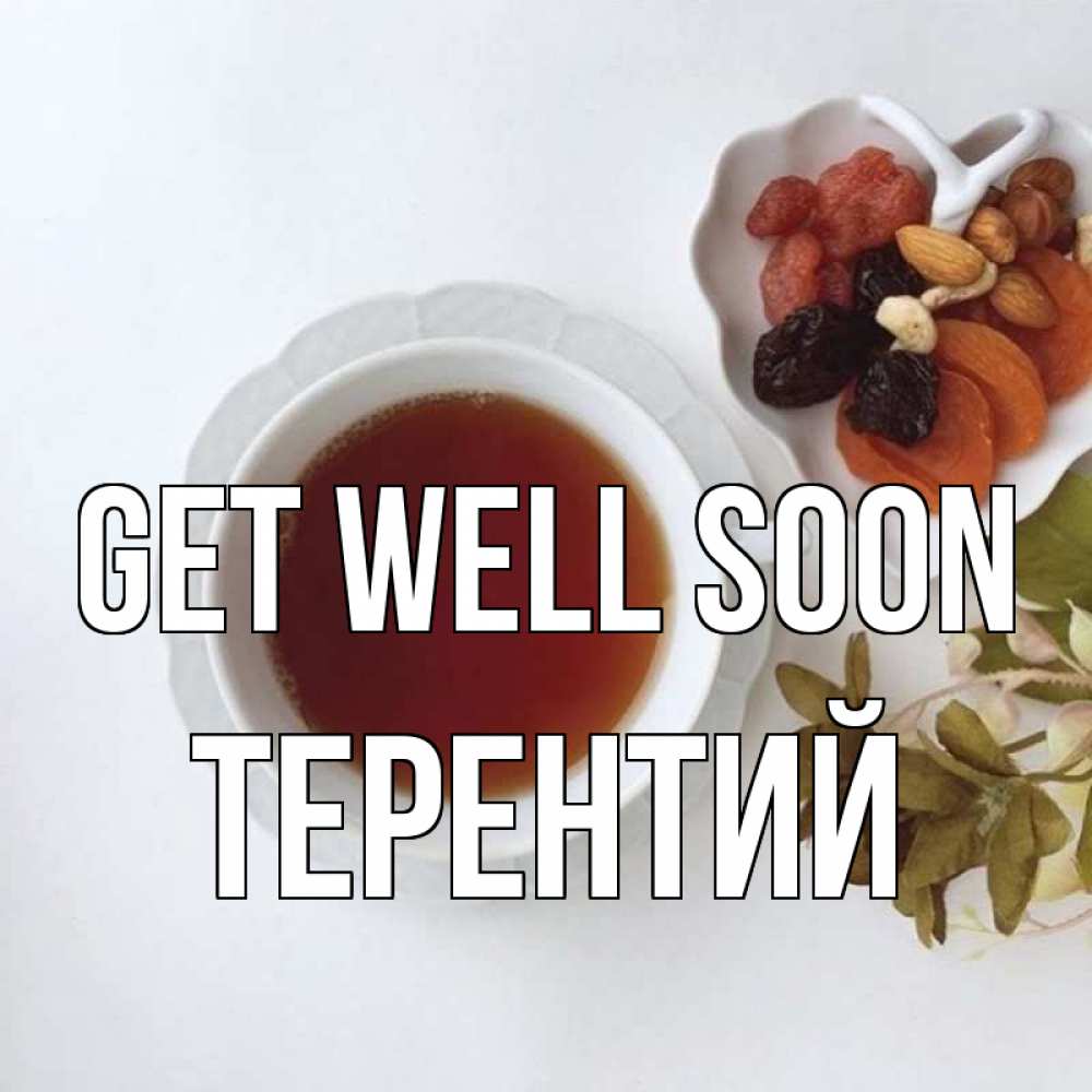 Greetings card с именем, Терентий Get well soon неизвестные растения Greetings with text for free download 