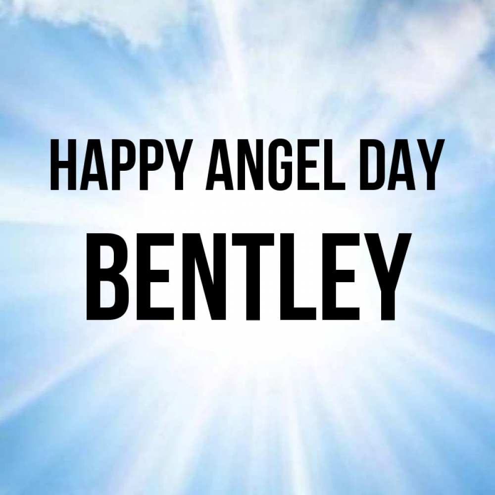 Greetings card с именем, Bentley happy angel day свет небесный Greetings with text for free download 