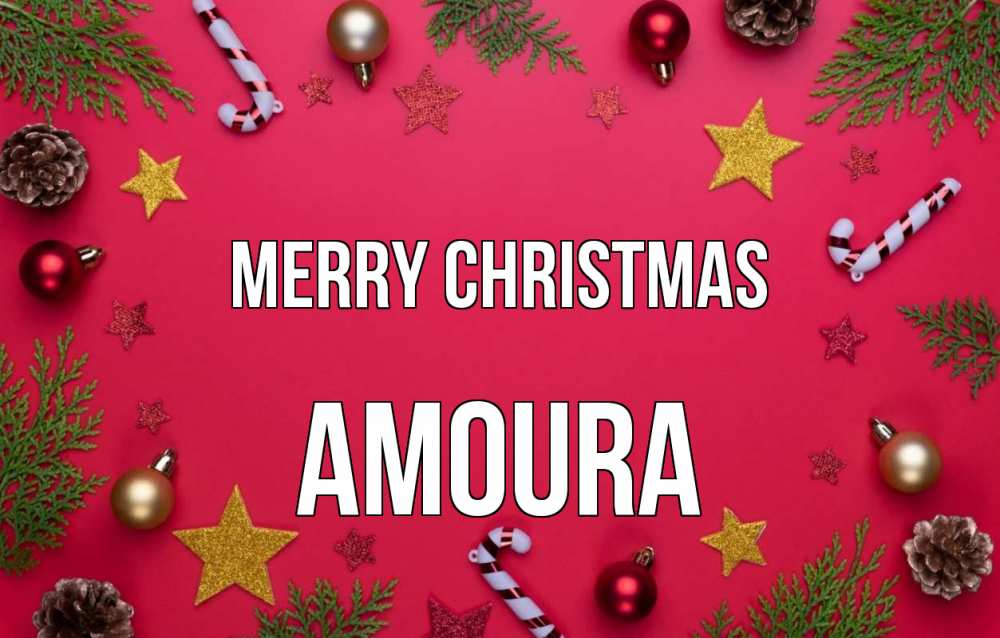 Greetings card с именем, Amoura Merry Christmas с рождеством Greetings with text for free download 