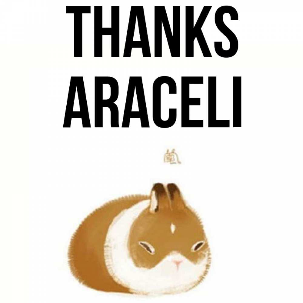 Greetings card с именем, Araceli Thanks коричнево белый домашний питомец Greetings with text for free download 