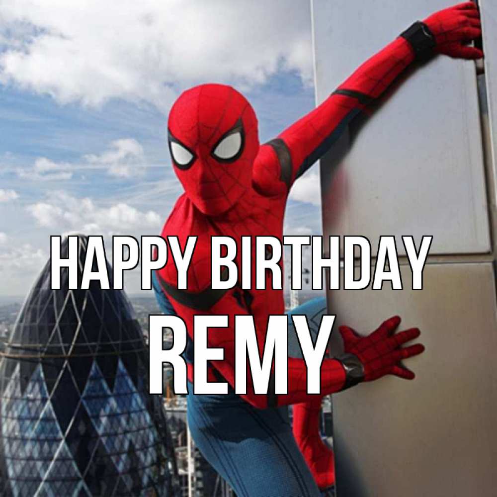 Greetings card с именем, Remy Happy Birthday Марвел Greetings with text for free download 