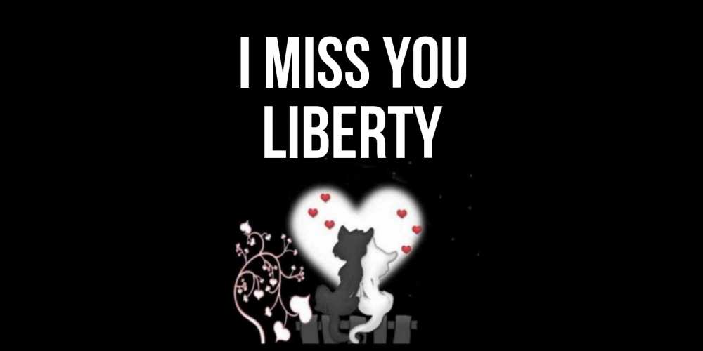Greetings card с именем, Liberty I miss you коты Greetings with text for free download 