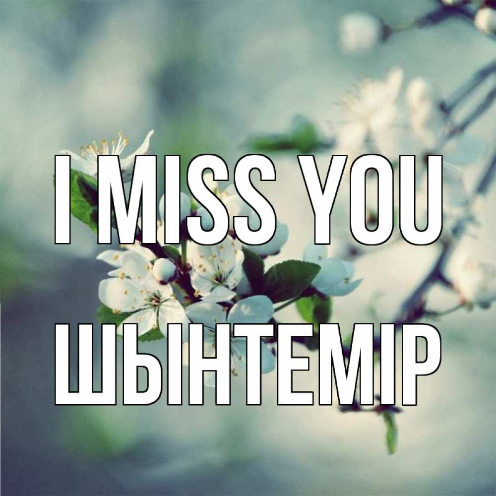 Greetings card с именем, ШЫНТЕМІР I miss you весна Greetings with text for free download 