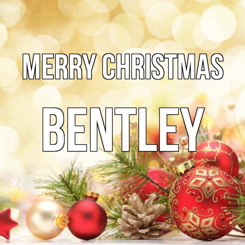 Greetings card с именем, Bentley Merry Christmas с рождеством Greetings with text for free download 