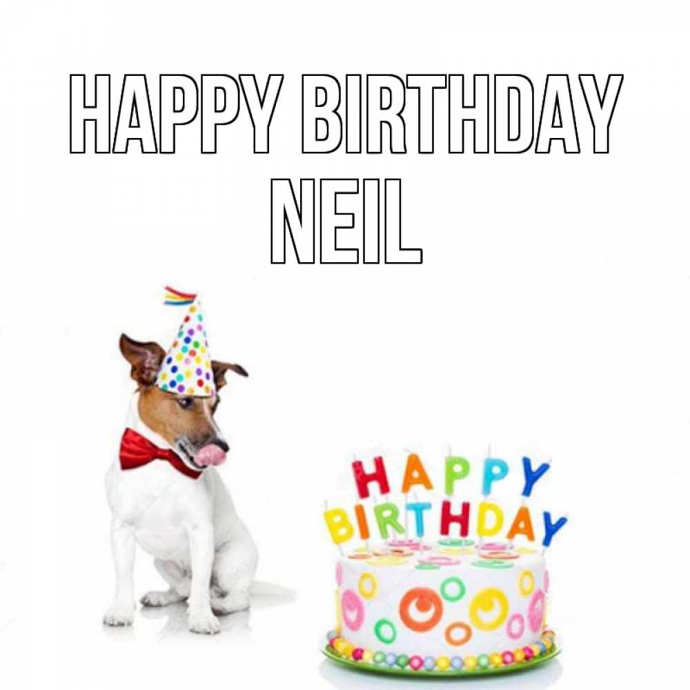 Greetings card с именем, Neil Happy Birthday праздник Greetings with text for free download 