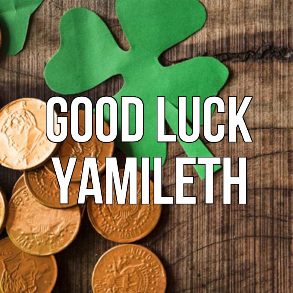 Greetings card с именем, Yamileth Good luck деревянный фон Greetings with text for free download 