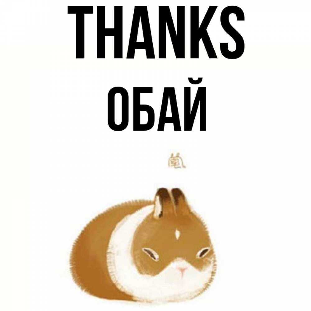 Greetings card с именем, ОБАЙ Thanks коричнево белый домашний питомец Greetings with text for free download 